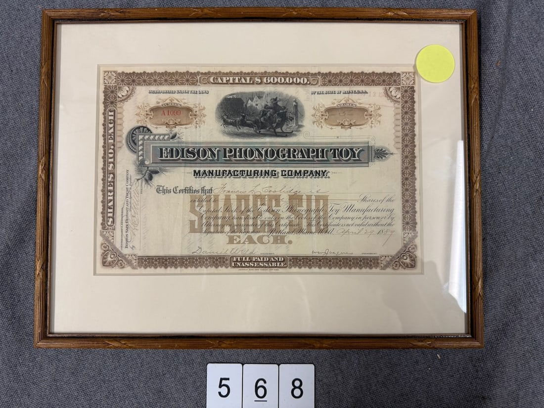Stock Certificate (1 of 2)