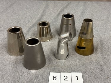 Group of horn ends, collars and reducers