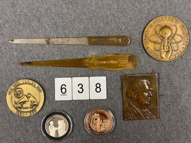 Two Letter Openers and Medallions