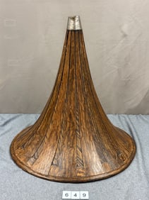 Oak Wooden Spear Tip Phonograph horn
