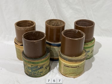 (5) Brown Wax Cylinders