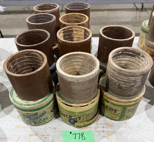 (10) 5" Brown Wax Cylinder Records