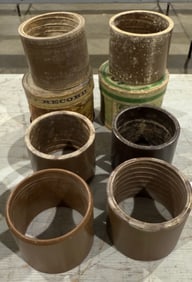 6 Brown Wax Cylinder Record