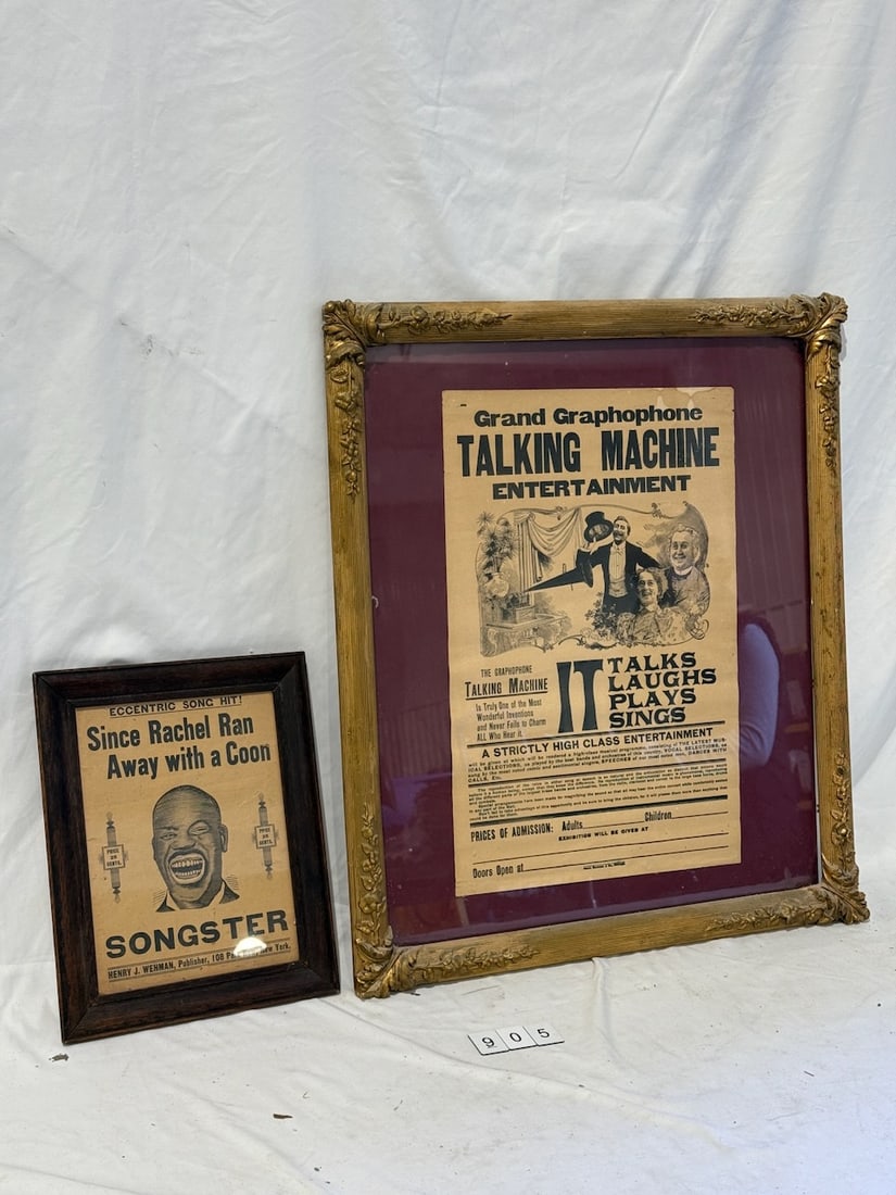 Two Framed Advertisements (1 of 3)