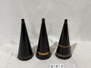 (3) Conical Phonograph Horns