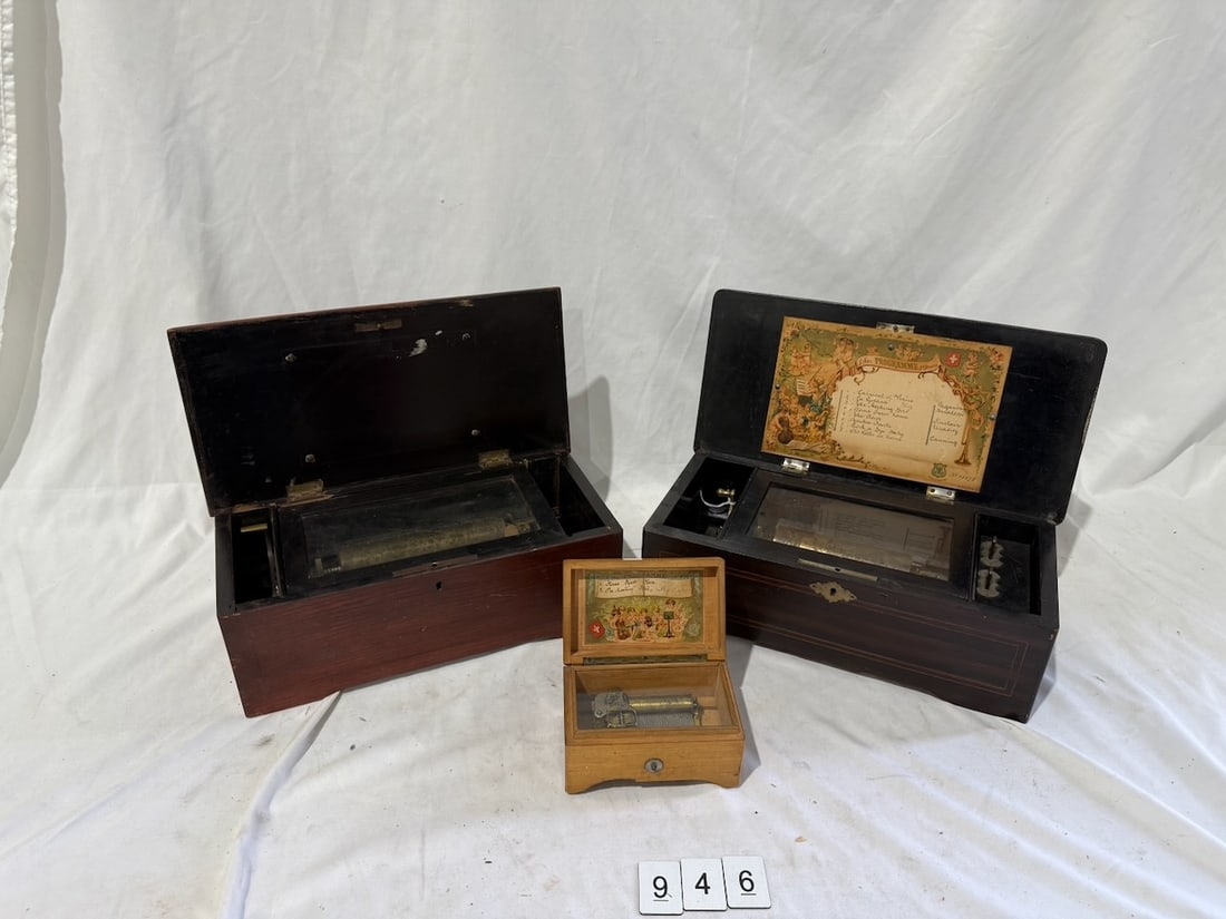 (3) Cylinder Music Boxes (1 of 4)