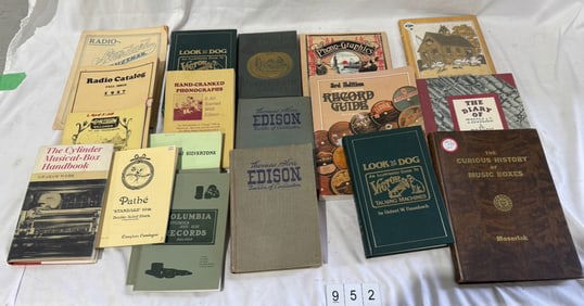 Group of Phonograph, Music Box and Edison Related Reference Books