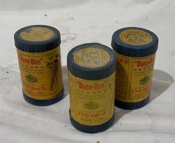 Three Busy Bee Record Boxes Only