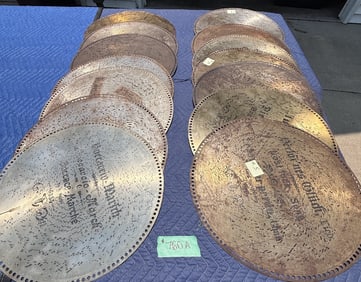(14) 19-5/8" Polyphon Music Box Discs