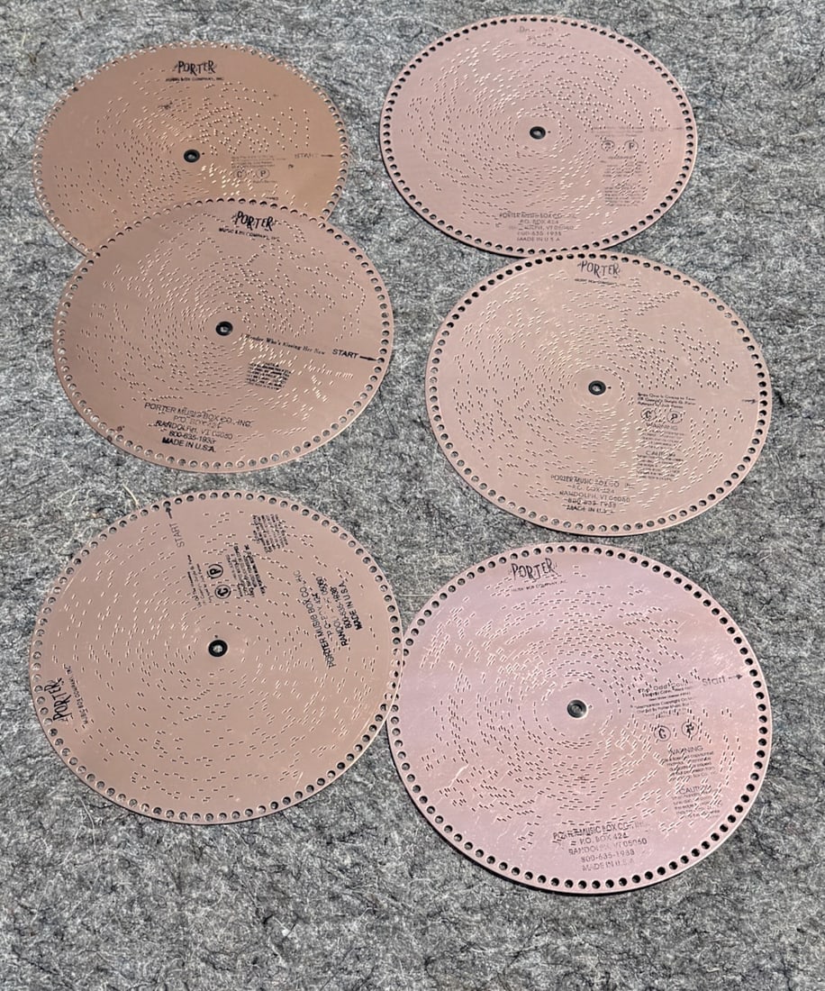 (6) Regina 12-1/4" Porter Music Discs