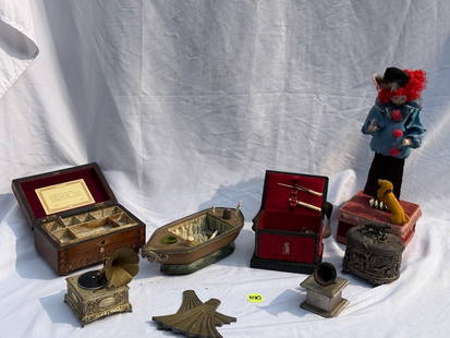 Group  of Musical Sewing boxes and Musical items.: One Lot