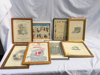 Group Musical Themed Framed Advertising: One Lot