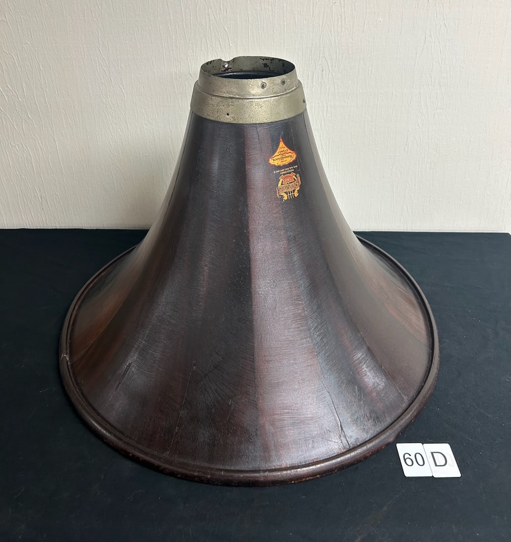 Original Edison Mahogany Opera Phonograph Horn Bell (1 of 2)