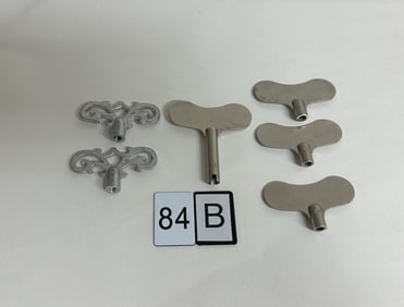 Lot of 6 Phonograph Winding Keys
