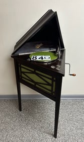 Mahogany Davis Triangle Phonograph