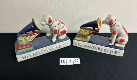 Lot of 2 Ceramic His Master’s Voice Displays