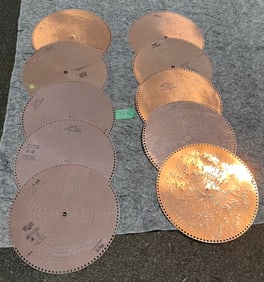 (10) 15-1/2" Regina Porter Music Discs