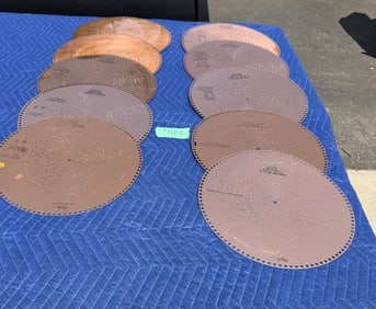 (10) 15-1/2" Regina Porter Music Discs