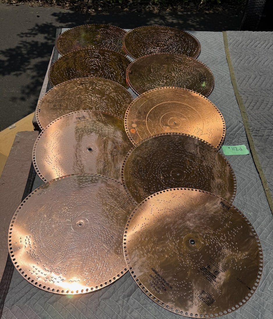 (10) 15-1/2"  Regina Porter Music Discs (1 of 1)