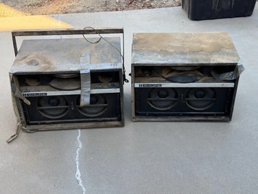 (2) Large Shure Model SR112B Compact Wide Speakers