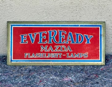 Eveready Mazda Flashlight-Lamps Metal Sign