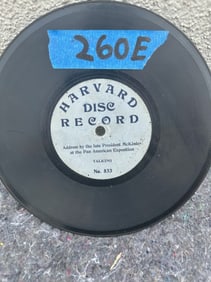 7" Harvard President McKinley Disc Record