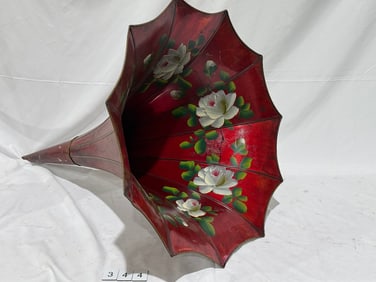 Flowered Phonograph Horn