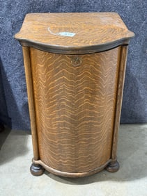 Herzog Oak Bow Front Herzog Cabinet