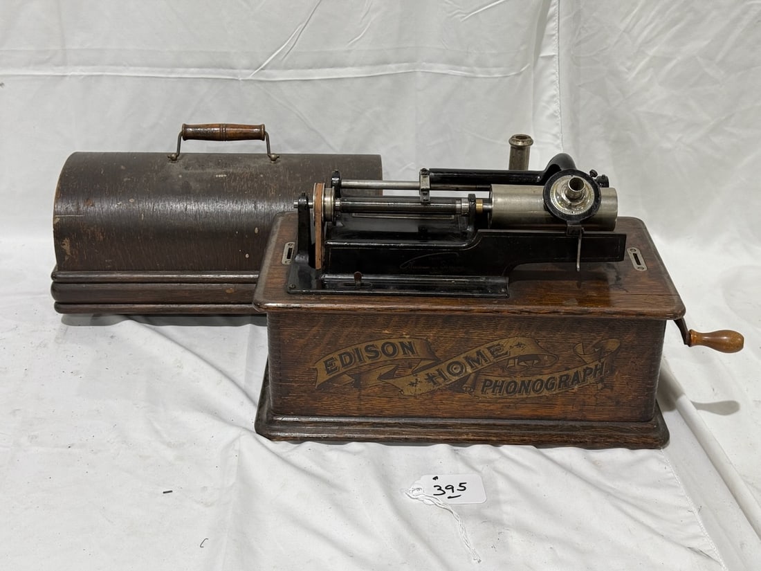 Edison Home Cylinder Phonograph: H reproducer, crank, SN-H172329