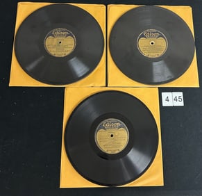 Lot of 3 10?? Edison Long Play Diamond Discs