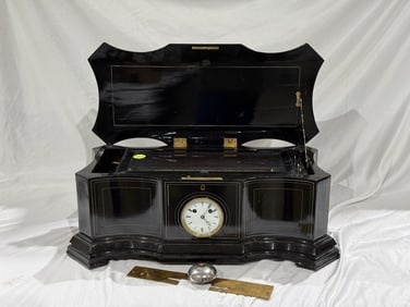 B.A. Bremond Clock Front Cylinder Music Box