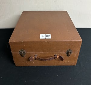 Pathe Portable Phonograph with Diffusor Paper Cone Horn