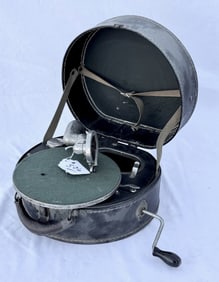 Brunswick Hat Box Disc Phonograph