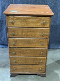 Six Drawer Oak Cylinder Cabinet