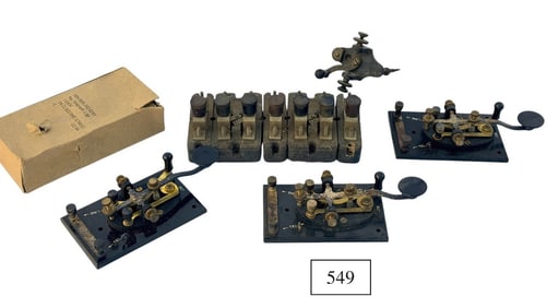Group of Telegraph and Code Keys