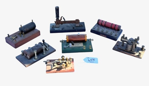 Group of Telegraph, Code Keys, and Crystal Radios