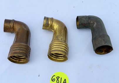 (3)  Front Mount Metal Horn Elbows