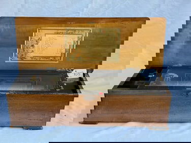 13" Forte-Piccolo Swiss Cylinder Music Box