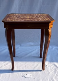 Italian Marquetry Musical Jewelry Table