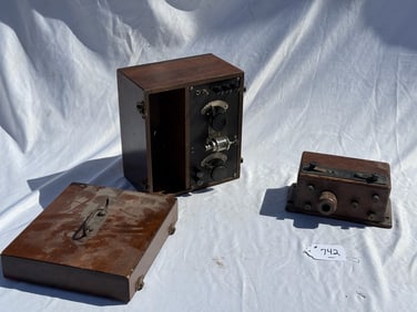 Early Atwater Kent Ignition Coil Unisparker and DeForest Crystal Radio.