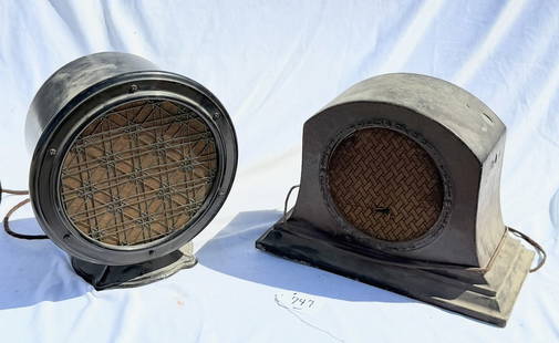 Atwater Kent  F-2 and 100-A Radio Speakers: Damage to 100-A Speaker (see pics). One Lot. Untested