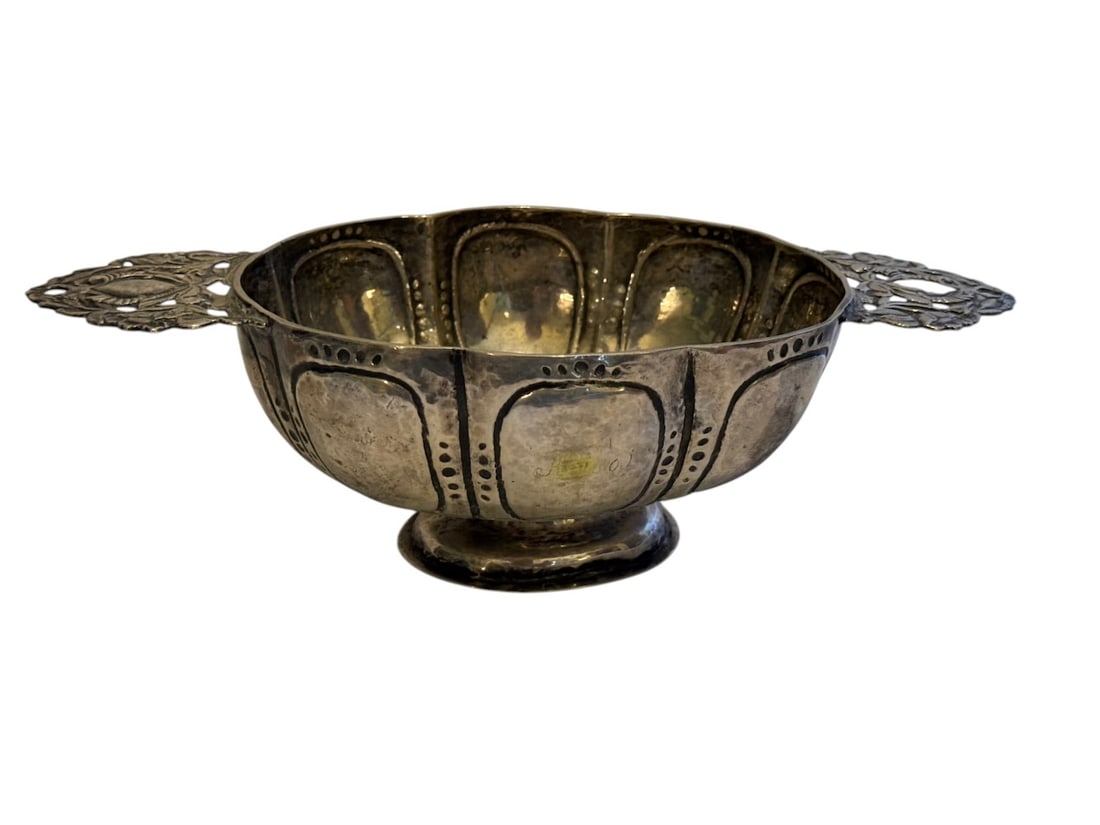 Silver Dutch 2-Handled Brandy Bowl (1 of 4)