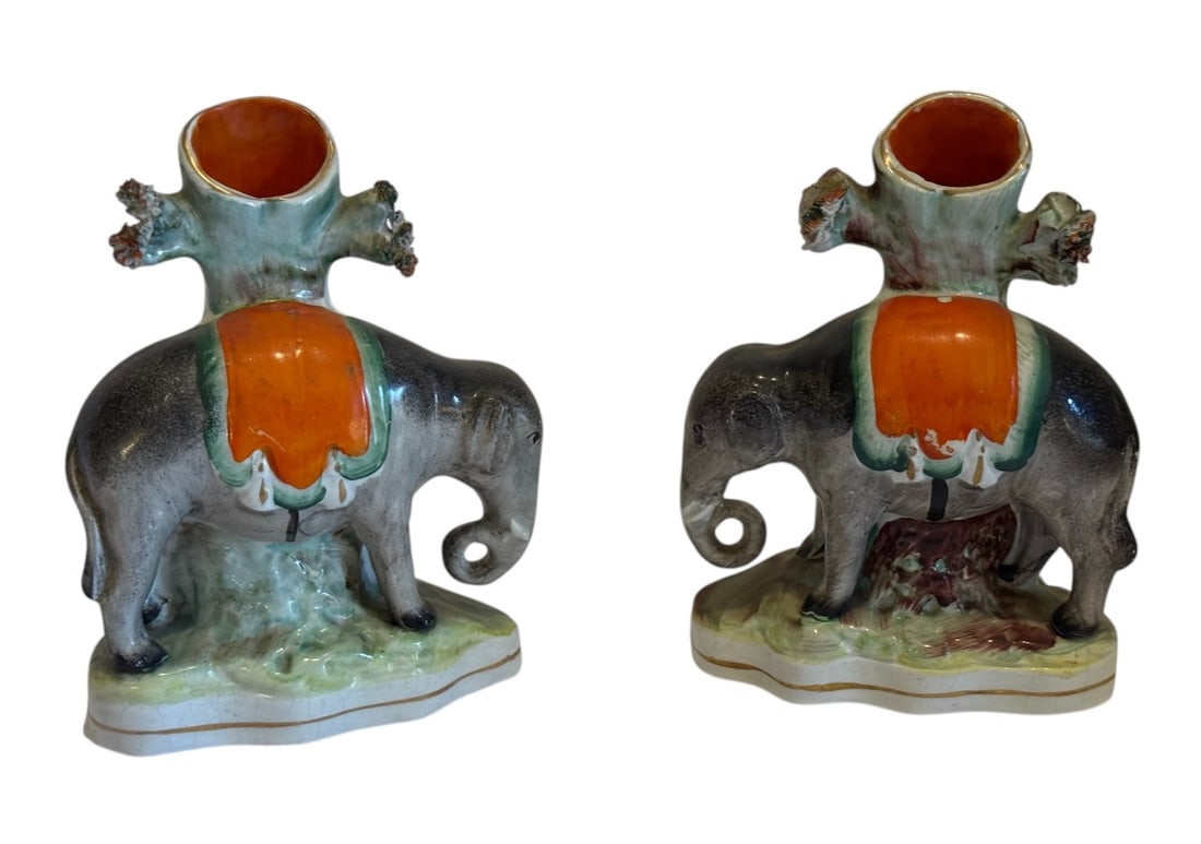 2 Early Staffordshire Spill Vases (1 of 1)