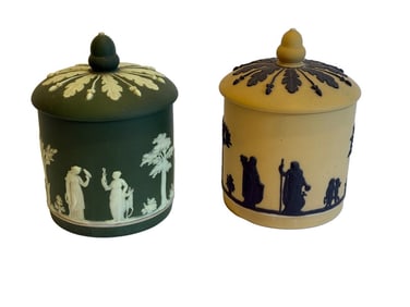 2 Wedgewood Covered Jars
