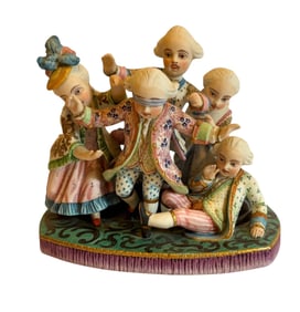 Biscuit Porcelain Figural group