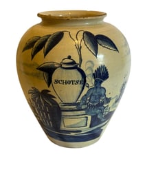 Early Delft Earthenware Tobacco Jar