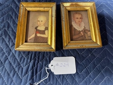 A Pair of Early Children's Paintings