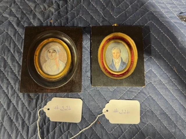 2 Antique Miniature Paintings (1 of 4)
