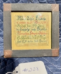Framed German Document