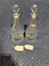 A pair of Crystal Decanters